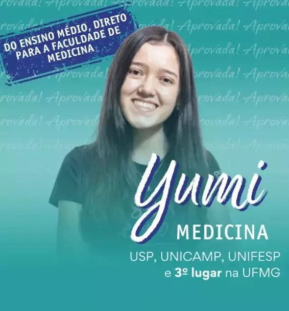 Estudante do Bernoulli aprovada na faculdade de medicina.