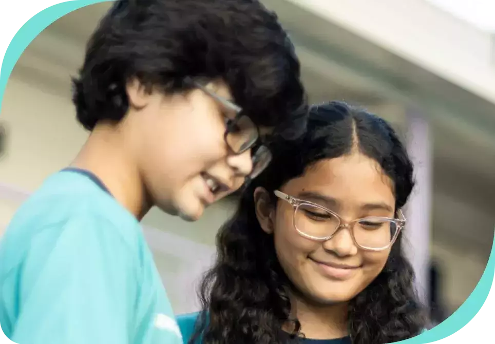 Estudantes do 6º ano do Ensino Fundamental do Colégio Bernoulli. 