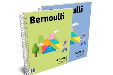 Livros do material didático utilizado na Educação Infantil do Bernoulli.