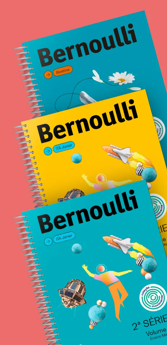 Livros do material didático do Colégio Bernoulli para o Ensino Médio.