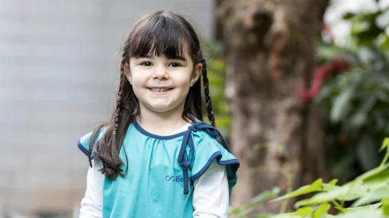 Estudante do Bernoulli na Educação Infantil.